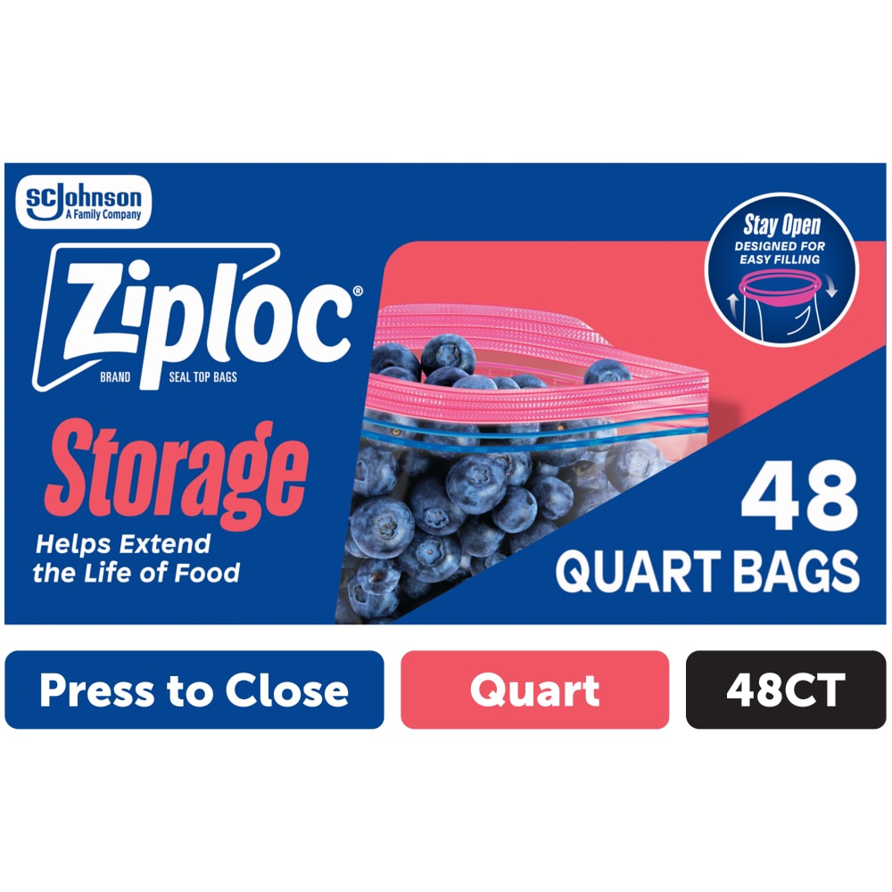 Ziplock QT Storage Bags 48 ct product image 1