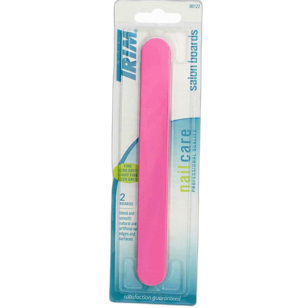 Trim Nail Files, 2 Count – Dual-Sided Nail Board with 280/320 Grit – Cushioned, Easy Grip for Comfortable Use – Emery Boards for Smoothing & Finishing Nails