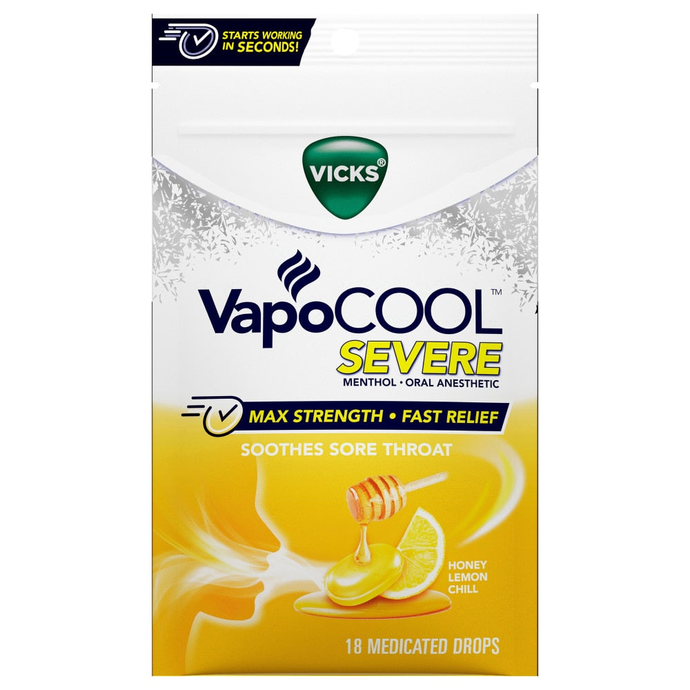 Vicks Vapocool Sever Honey 18 ct product image 1