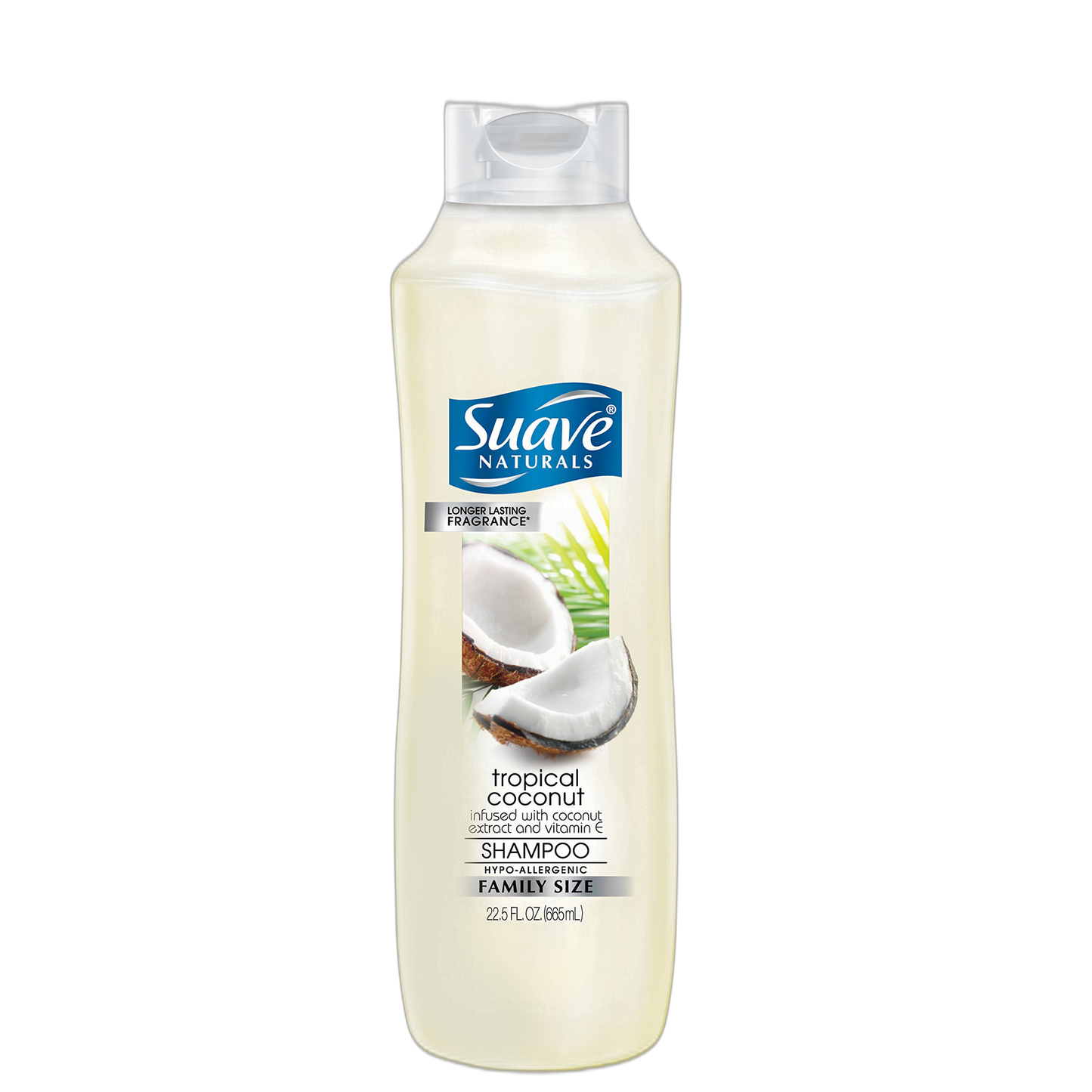 Suave Tropical Coconut Shampoo, Family-Size – Nourishing Formula for Dry Hair with Coconut Extract & Vitamin E, 22.5 Oz