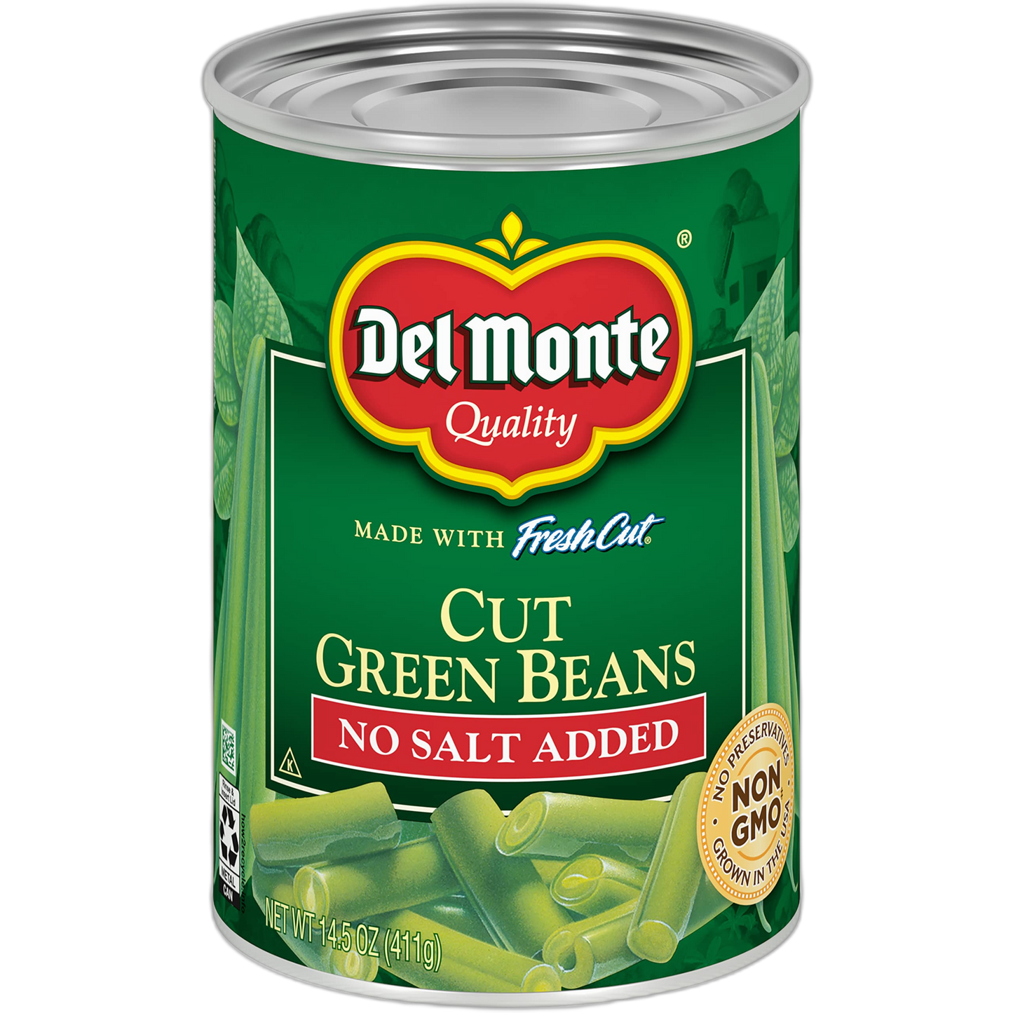 Del Monte Foods Cut Green Beans No Salt, 14.5 oz