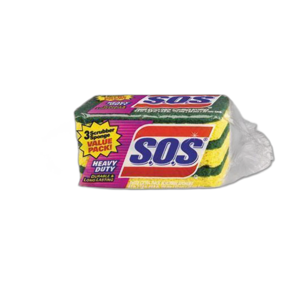S.O.S. Scrubber Sponge, Heavy Duty, Value Pack 3 sponges