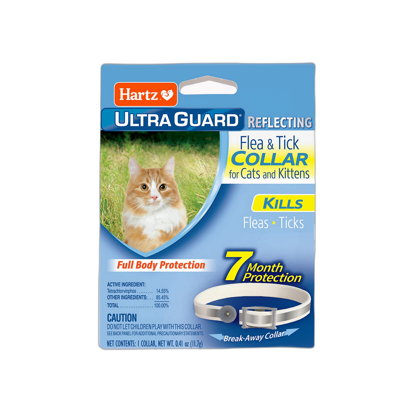 Hartz UltraGuard Flea & Tick Collar for Cats and Kittens, 7 Month Flea and Tick Protection and Prevention, Reflective Collar
