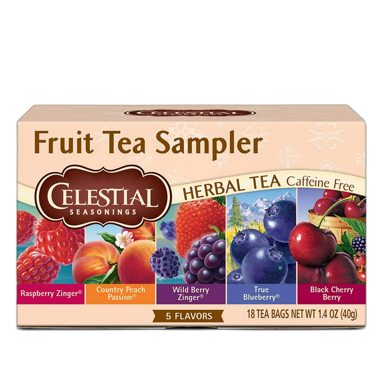 Celestial Seasonings Herbal Tea Fruit Sampler - 18 Tea Bags