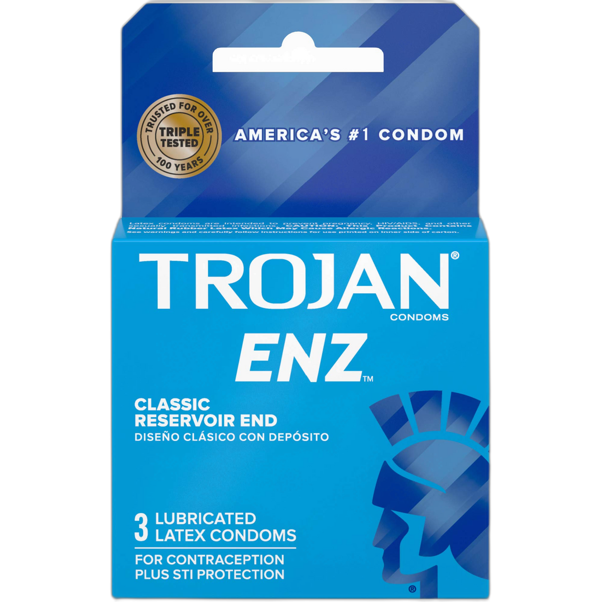 Trojan ENZ Lubricated Condoms, 3 Count (Pack of 6)