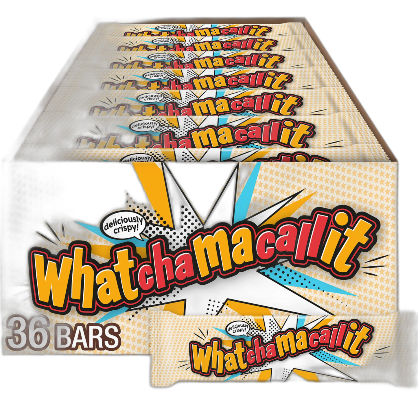 WHATCHAMACALLIT Chocolate Caramel Peanut Crisps Candy Bars, 1.6 oz (36 Count)