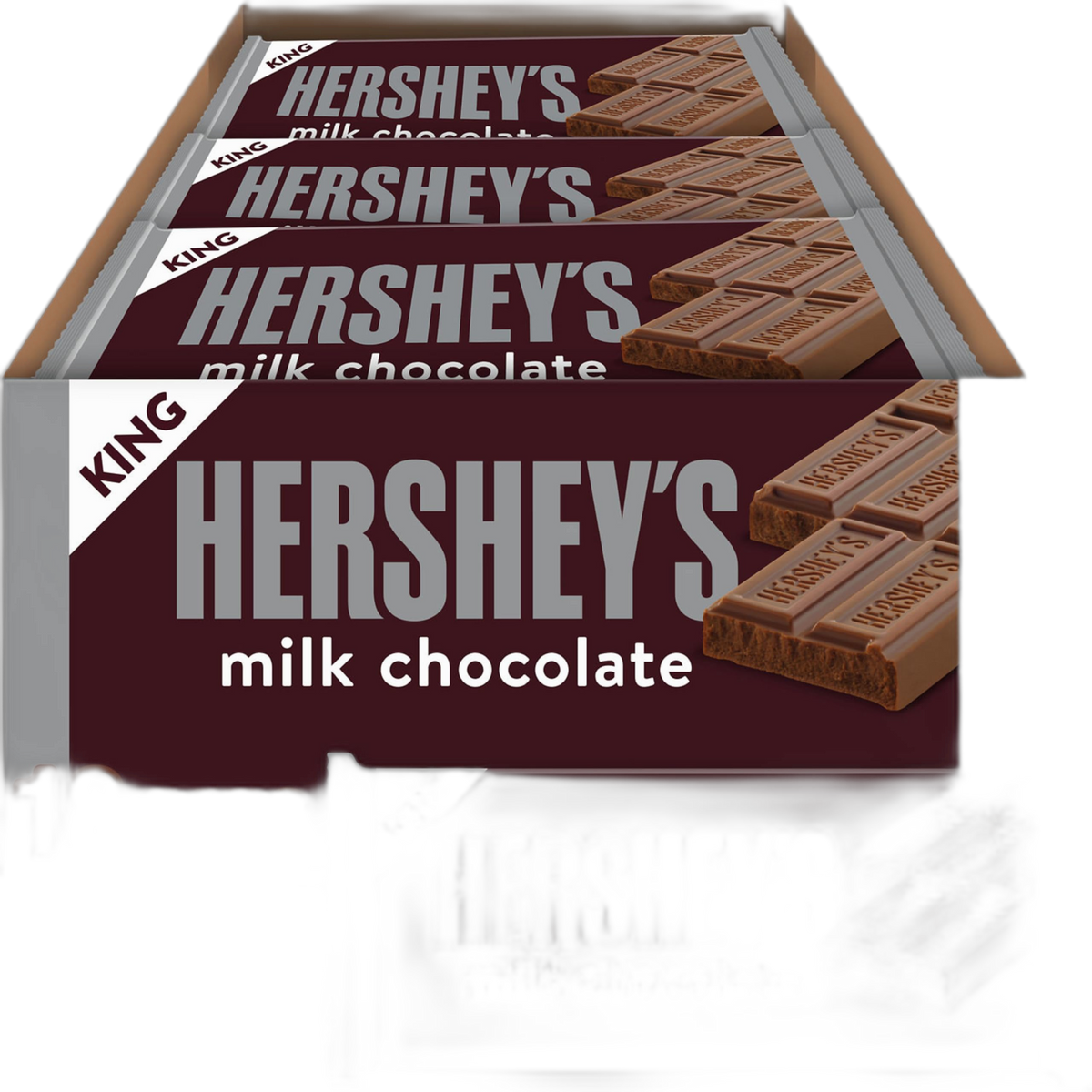 HERSHEY'S Milk Chocolate King Size, Candy Bars, 2.6 oz (18 Count)