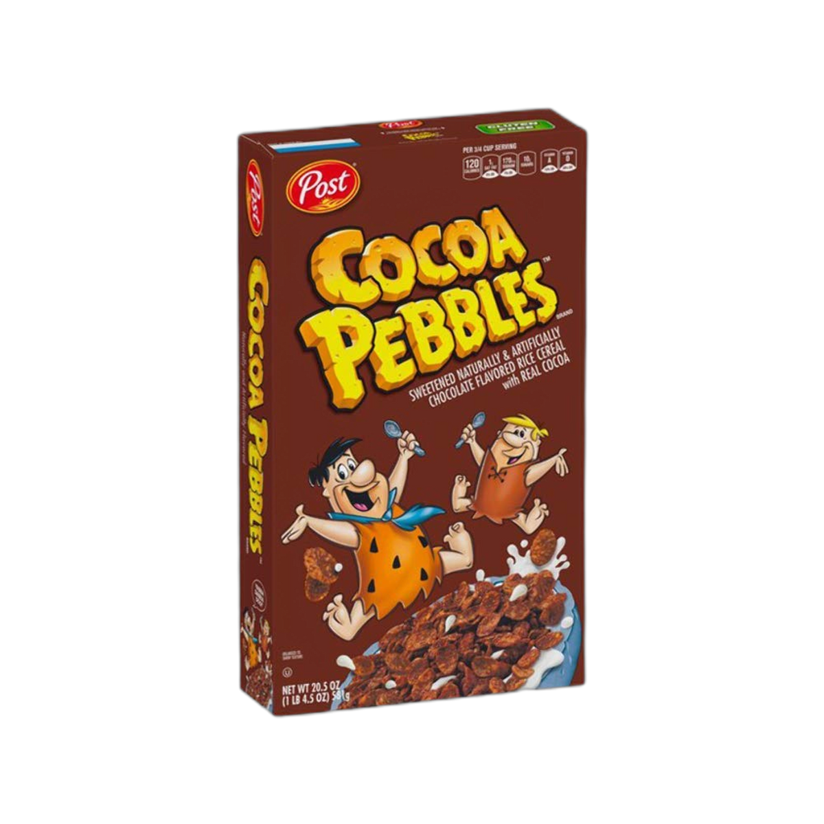 Post Cocoa PEBBLES Cereal, Chocolatey Kids Cereal, Gluten Free Rice Cereal, 11 OZ Cereal Box