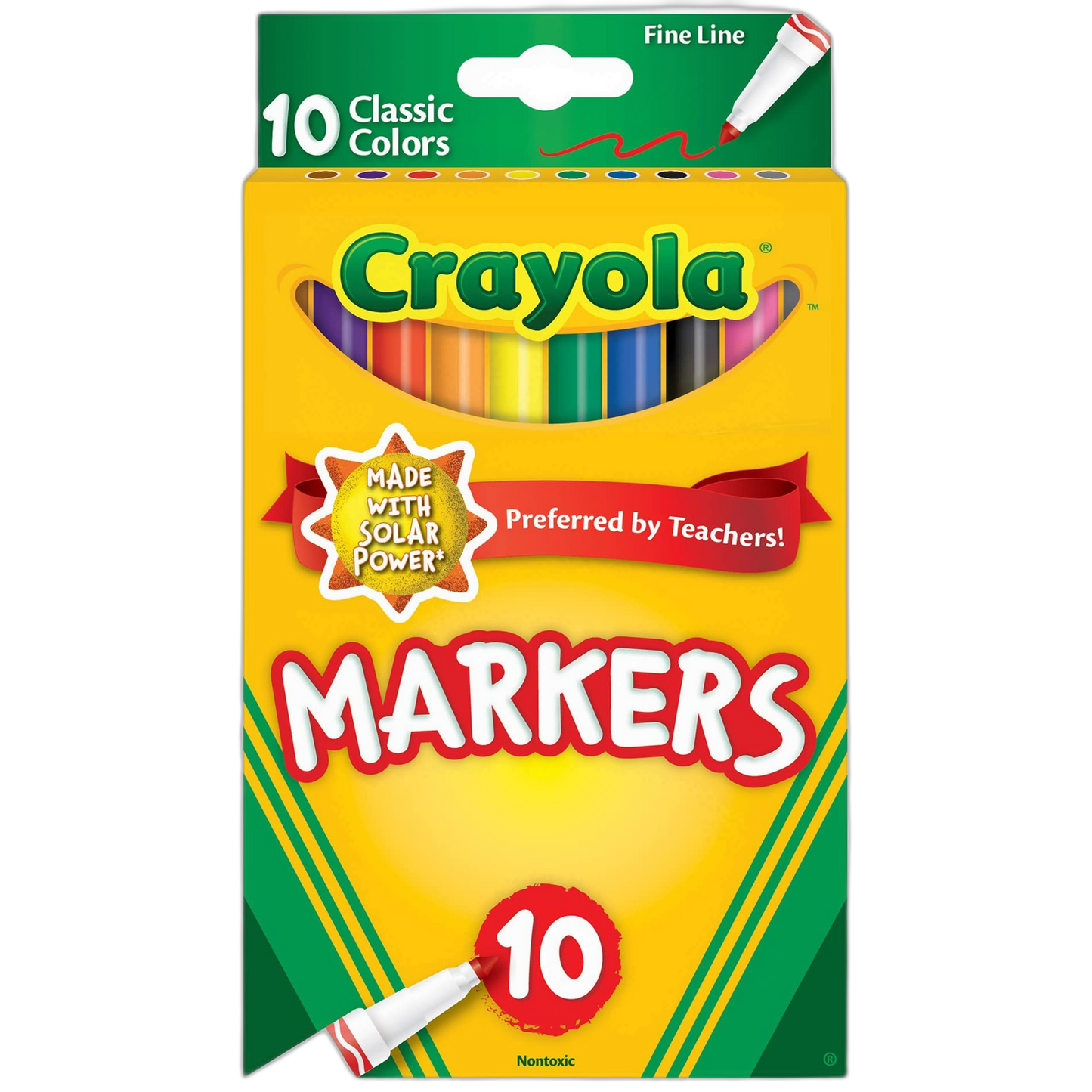 CRAYOLA MARKERS FINE LINE 10 COUNT