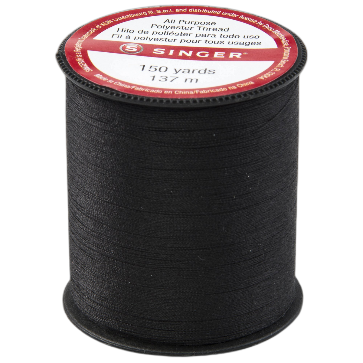 Singer 60110All Purpose Polyester Thread, 150 Yards, Black