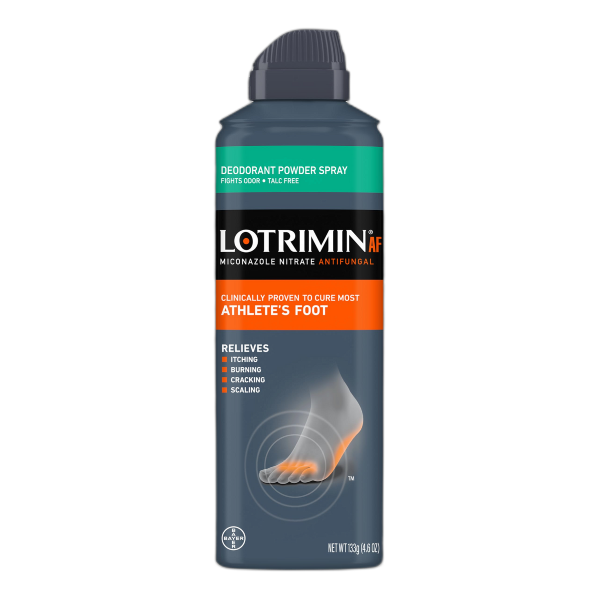 Lotrimin Athlete's Foot Deodorant Antifungal Powder Spray, Miconazole Nitrate 2%, Clinically Proven Effective Antifungal Treatment of Most AF, Jock Itch & Ringworm, 4.6 Ounce? ?