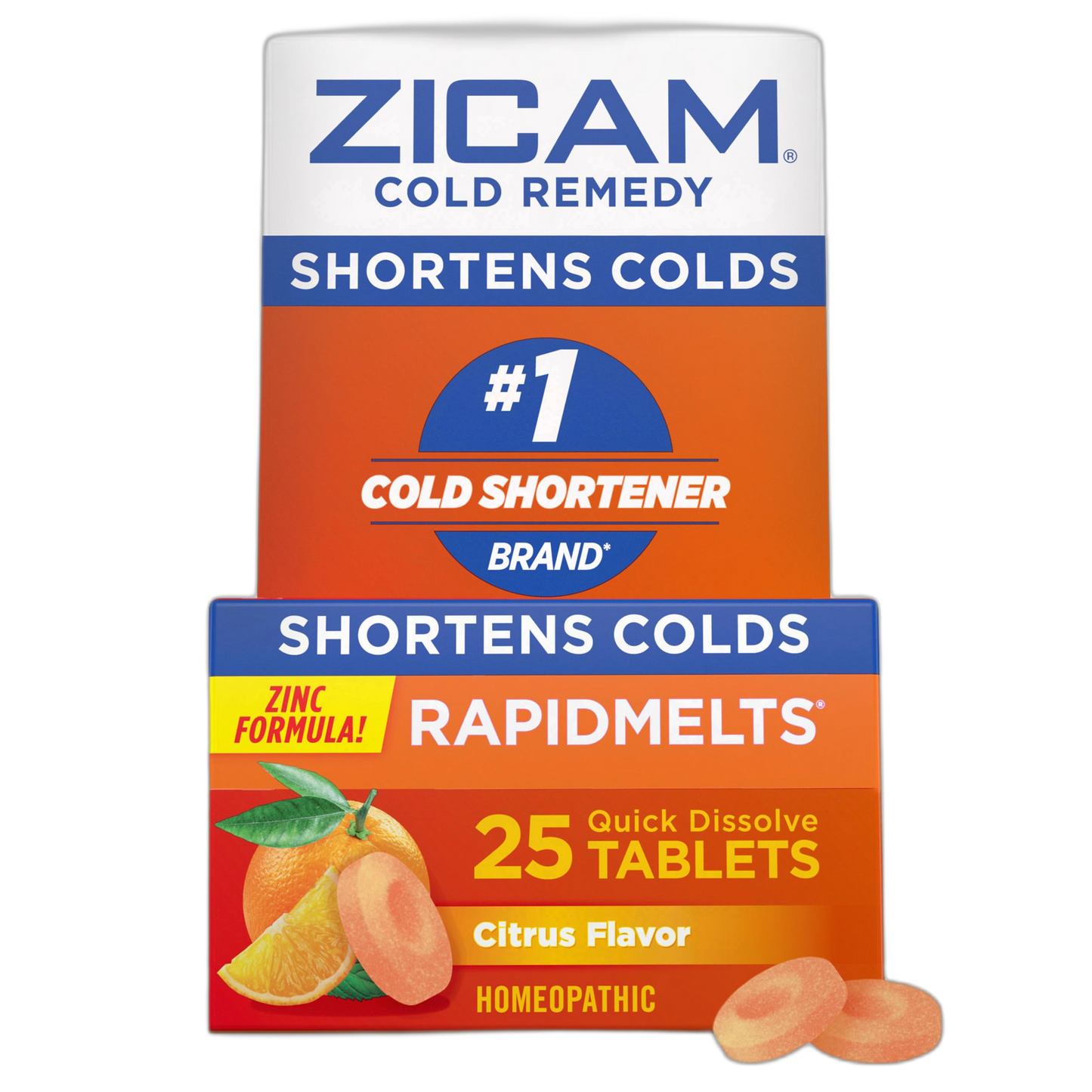 Zicam Cold Remedy Zinc Rapidmelts, Citrus Flavor, 25 Count (Pack of 1)