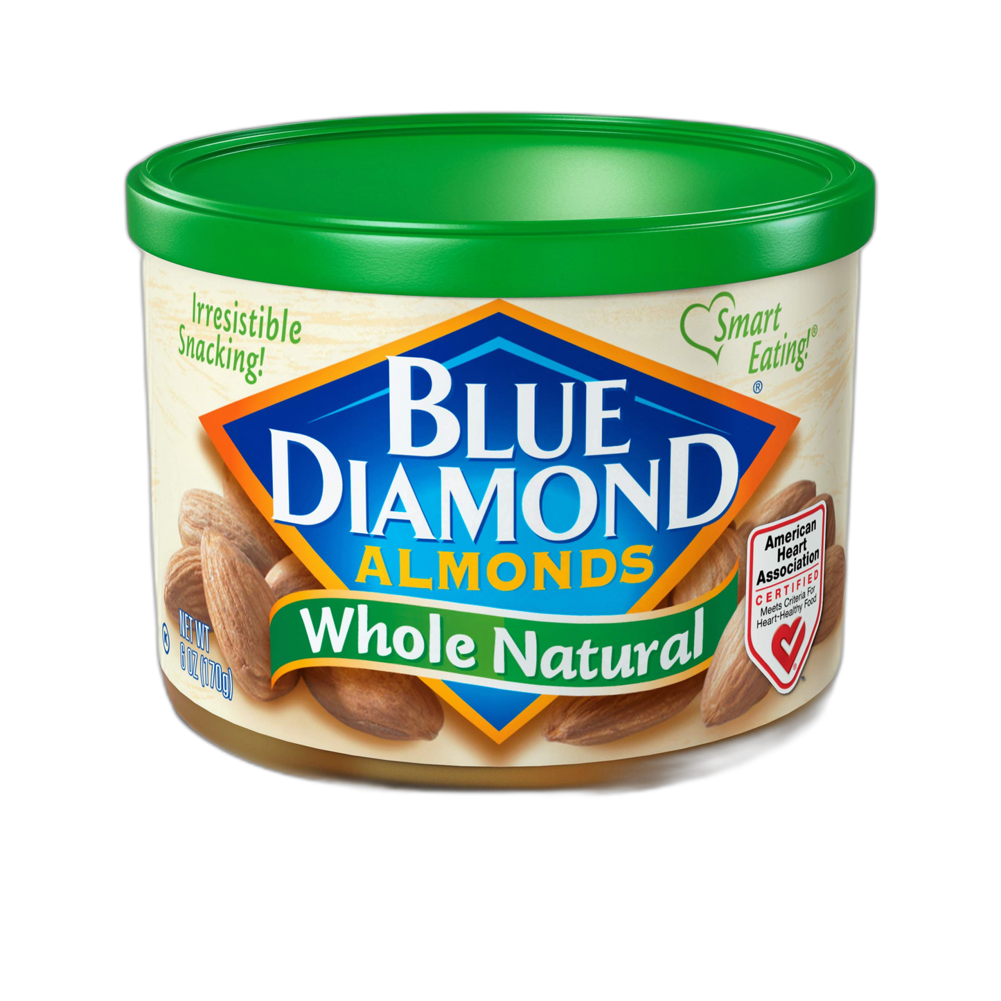 Blue Diamond Almonds, Whole Natural, 6 Ounce (Pack of 12)