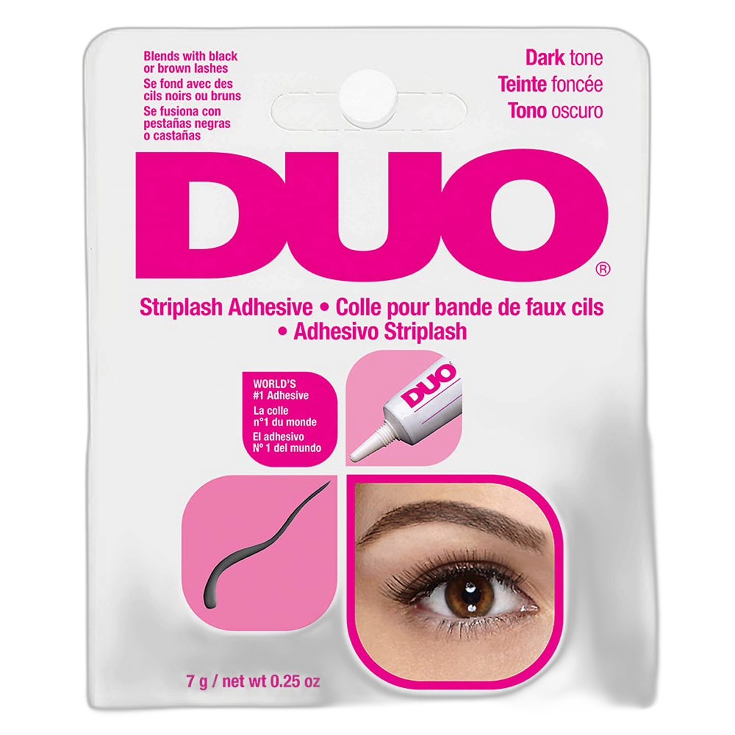 DUO Strip Eyelash Adhesive for Strip Lashes, Dark Tone, 0.25 oz, 1-Pack