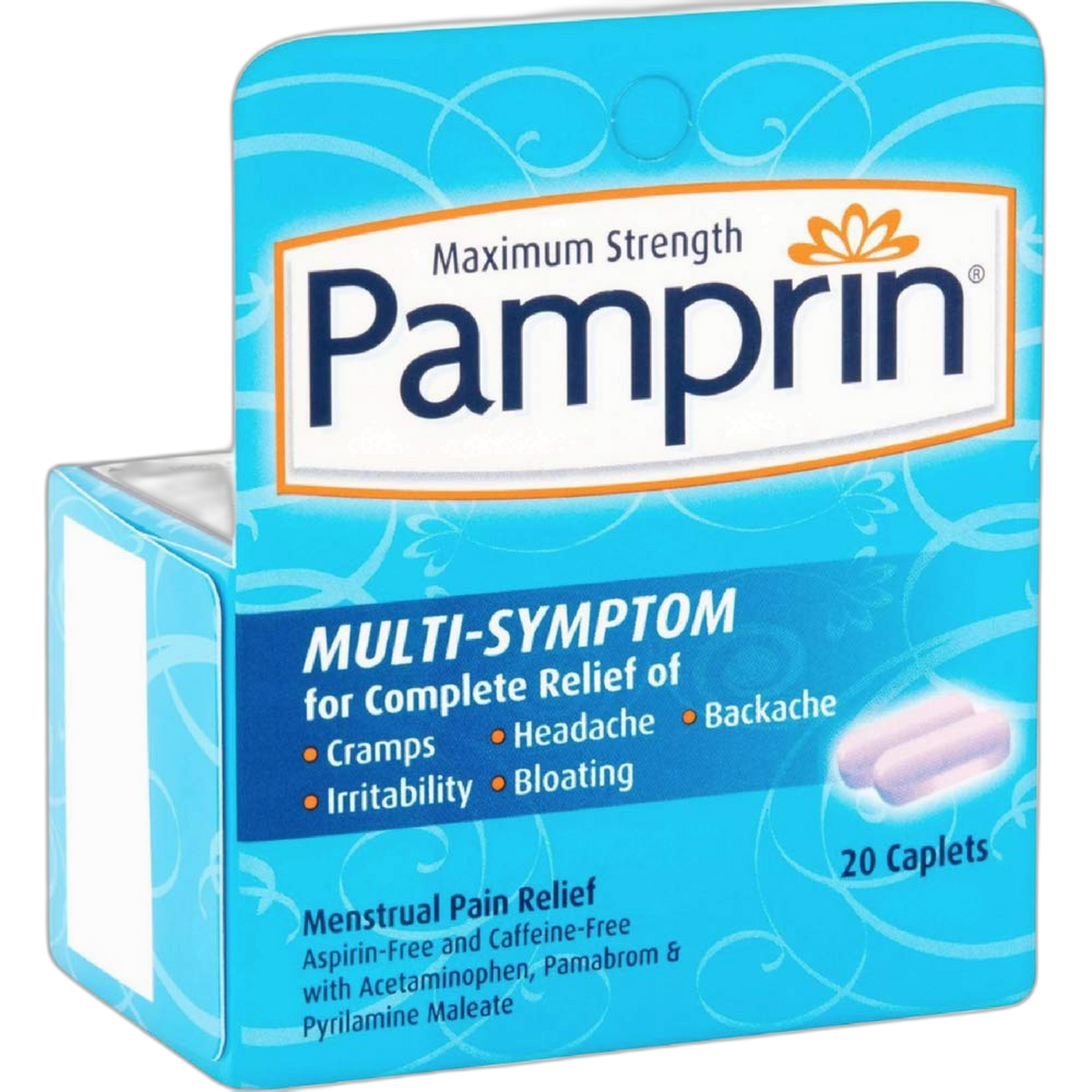 Pamprin Menstrual Pain Relief Multi Symptom -- 20 Capsules