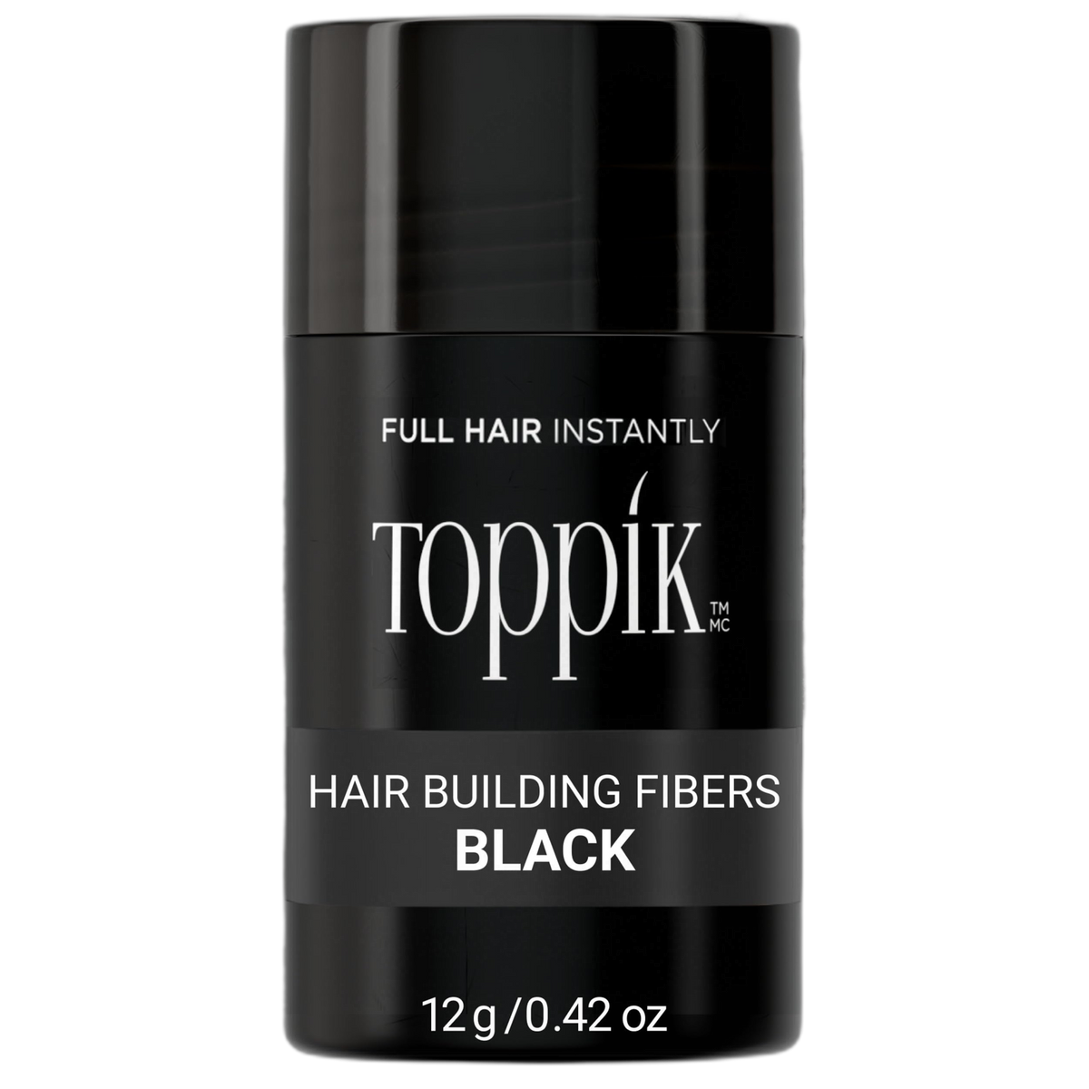 Toppik Hair Building Fibers, Black, 12g Fill In Fine or Thinning Hair, Instantly Thicker, Fuller Looking, 9 Shades for Men & Women, Keratin Protein Formula