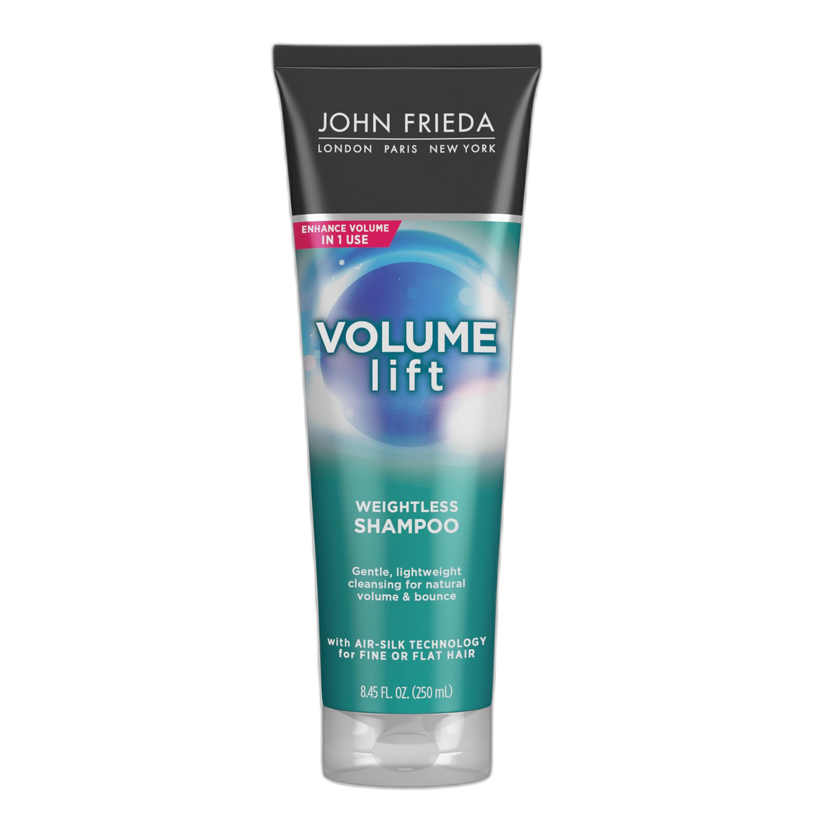 John Frieda Volume Lift Weightless Shampoo, Lightweight Volumizing Shampoo with Air-Silk Technology for Fine or Flat Hair, Adds Natural Fullness, Safe for Color-Treated Hair, 8.45 Oz