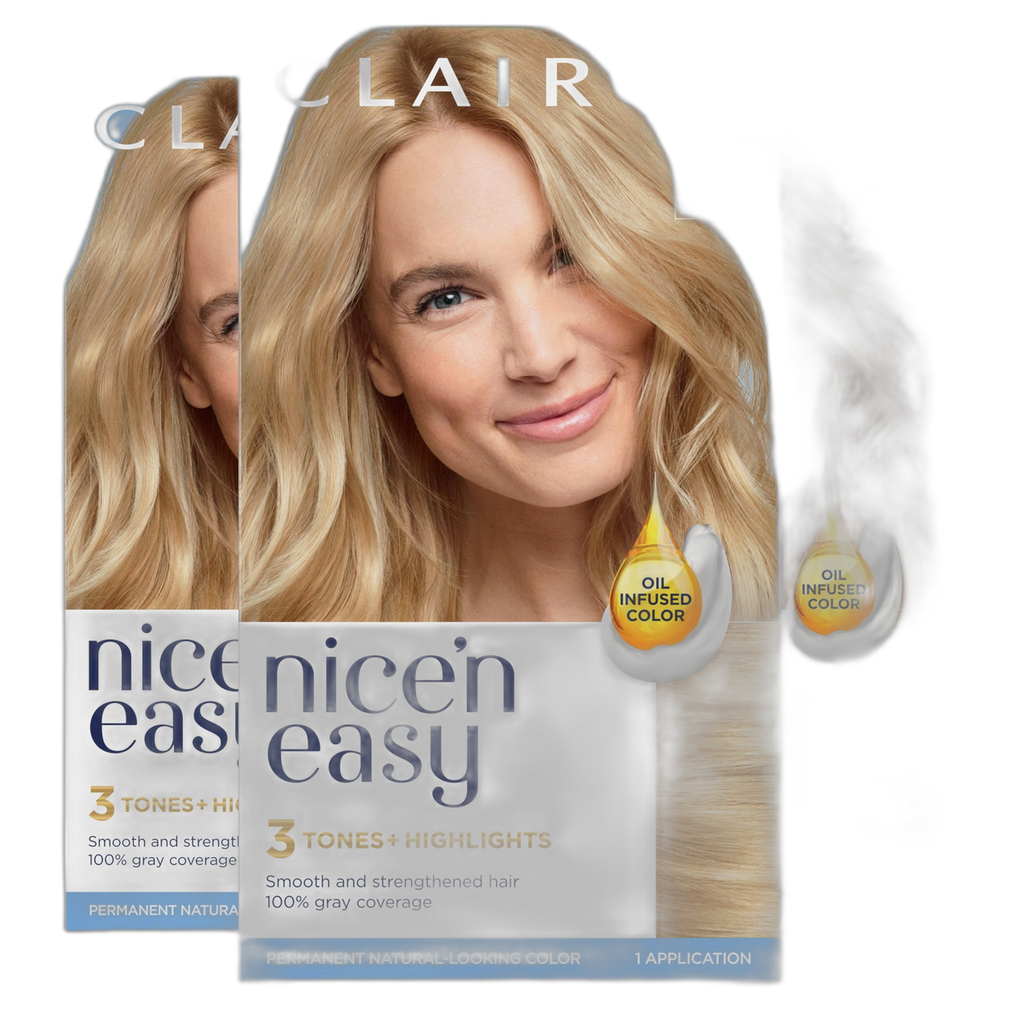 Clairol Nice'n Easy Permanent Hair Dye, 9 Light Blonde Hair Color, 3 Count