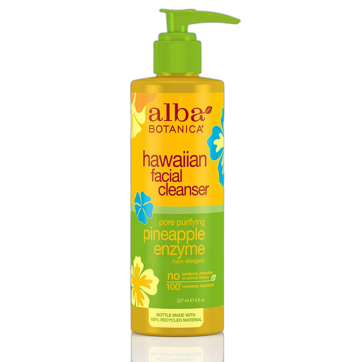 Alba Botanica Pore Purifying Pineapple Enzyme Hawaiian Facial Cleanser, 8 oz. (Pack of 2)