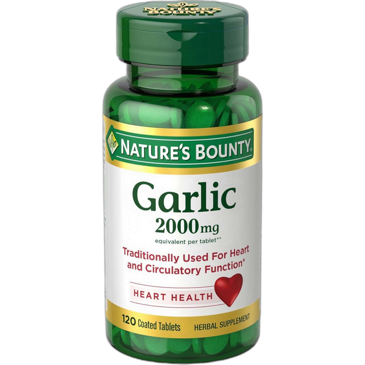 Nature's Bounty Garlic 2000mg, Tablets 120 ea (Pack of 4)