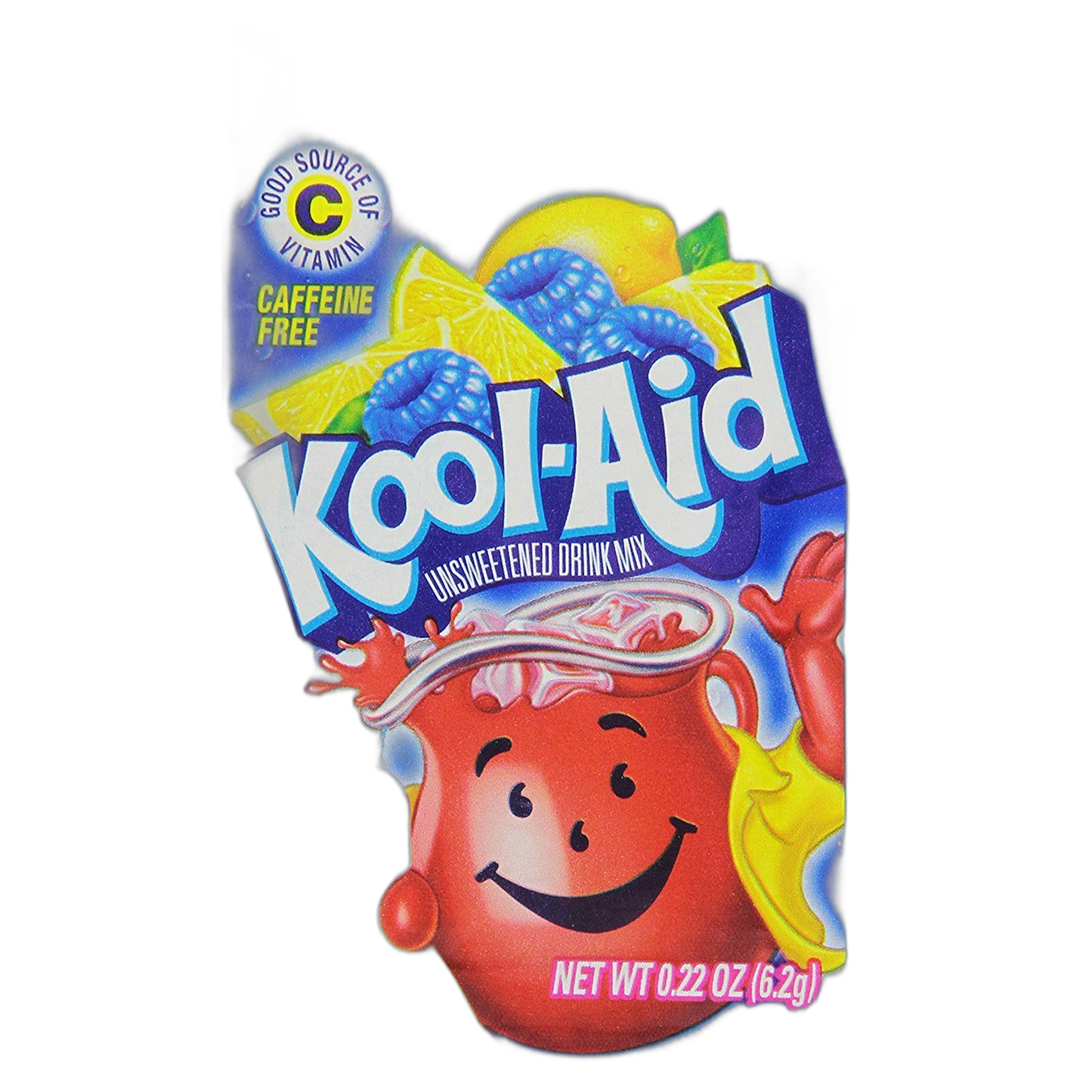 Kool-Aid Unsweetened Blue Raspberry Lemonade Artificially Flavored Powdered Drink Mix, 0.2 Ounce (Pack of 96)