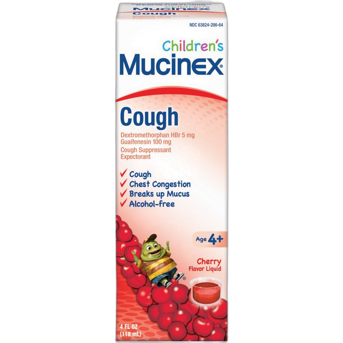 Mucinex Children's Cough Relief Liquid, Cherry, 4oz