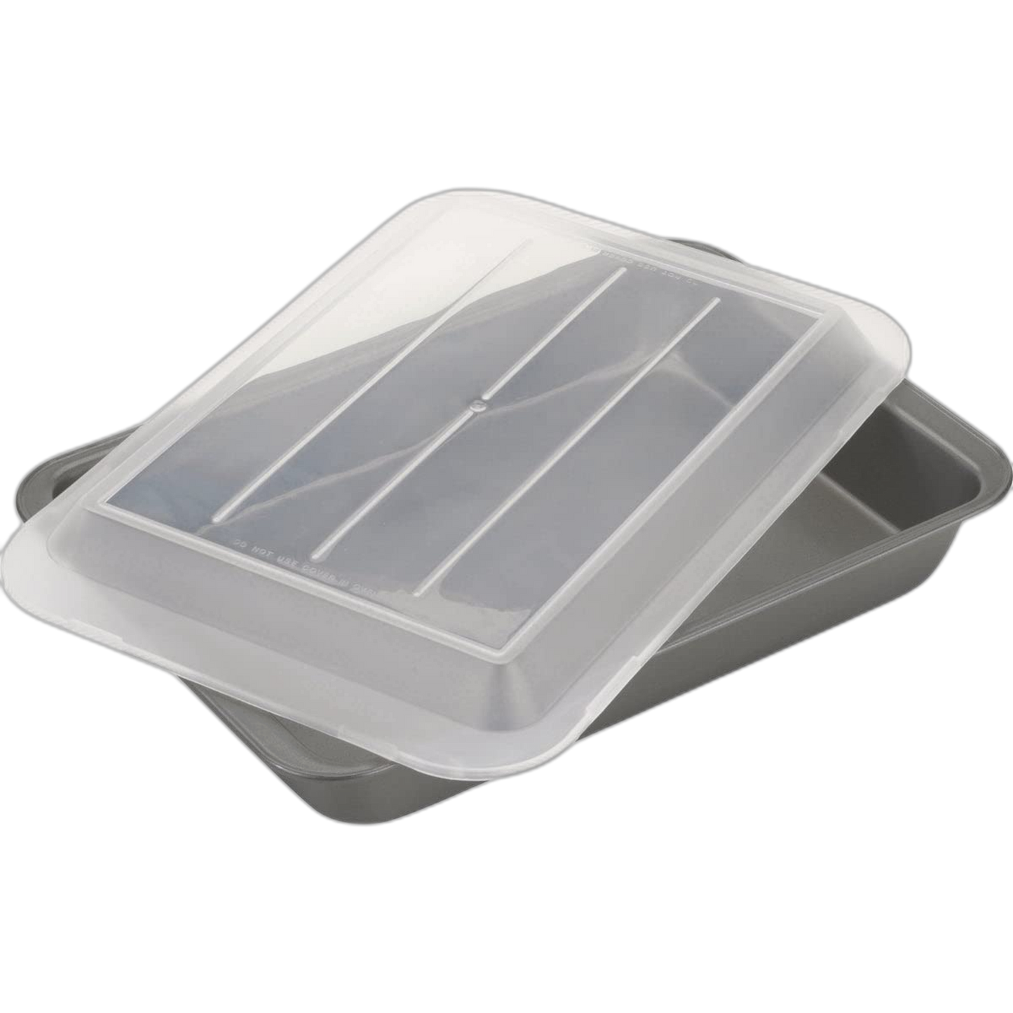 GoodCook Everyday Nonstick Steel Oblong Pan with Lid, 9" x 13", Gray
