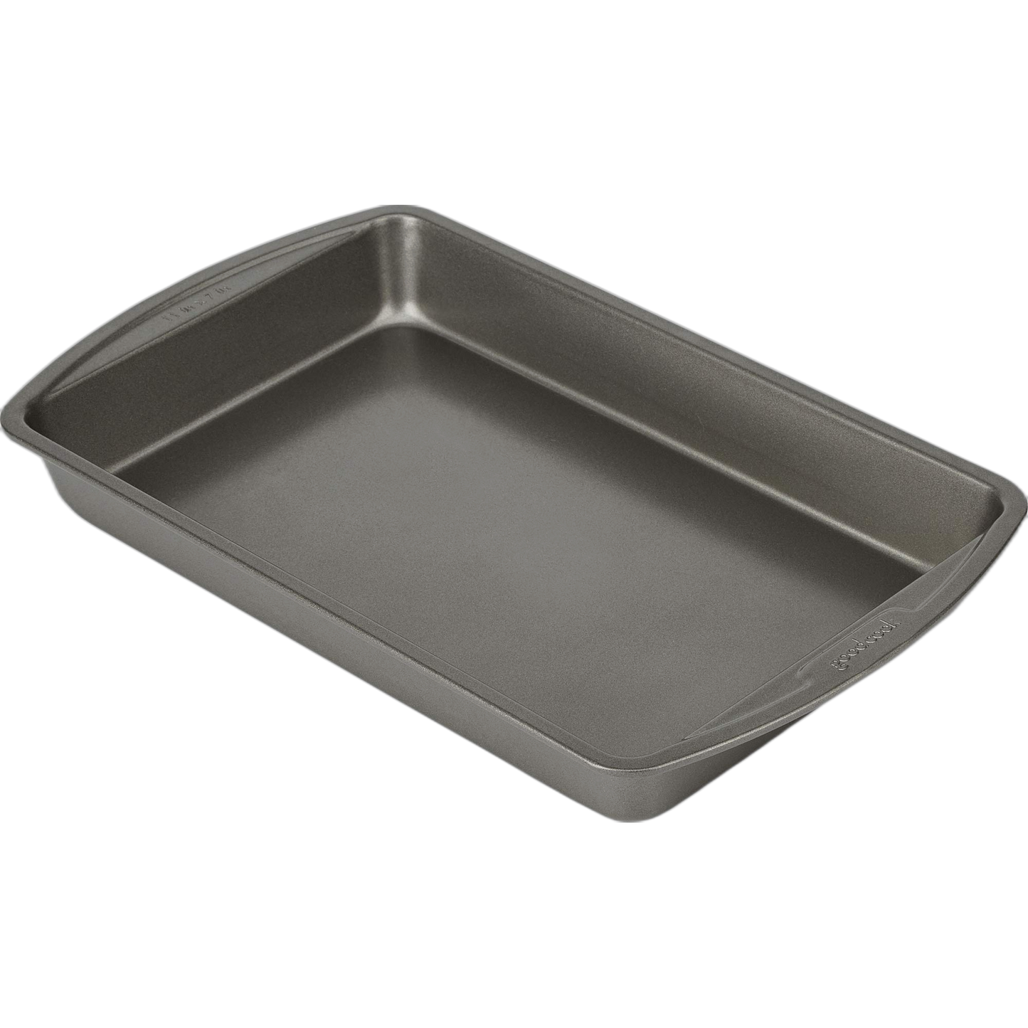 GoodCook 11" x 7" Nonstick Steel Cake Baking Pan, Multipurpose Nonstick Baking Pan for Brownies, Biscuits, and Cake, Gray