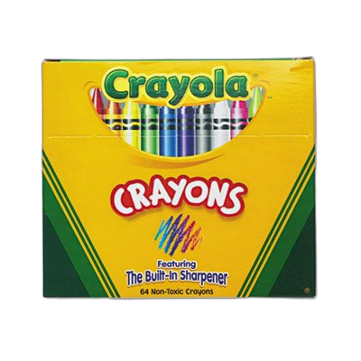 Classic Color Crayons in Flip-Top Pack with Sharpener, 64 Colors