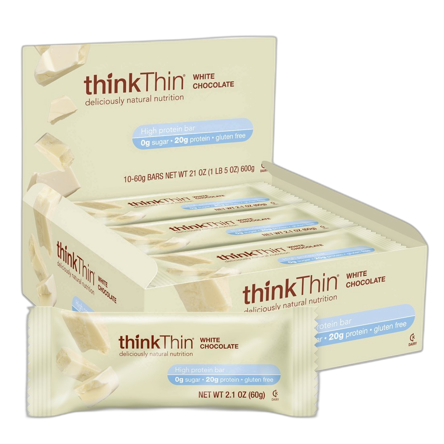 Think Thin Bar Prtn Wht Choc Gf