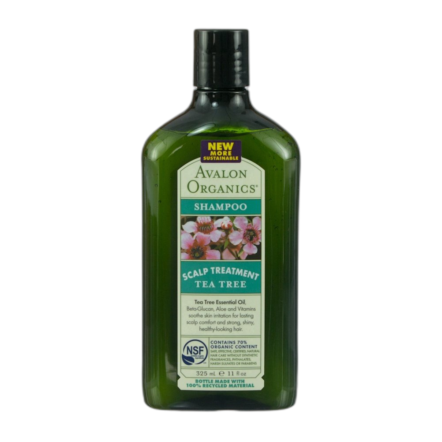 Avalon Organics Scalp Treatment Shampoo, Tea Tree, 11 Ounce (Pack of 6)