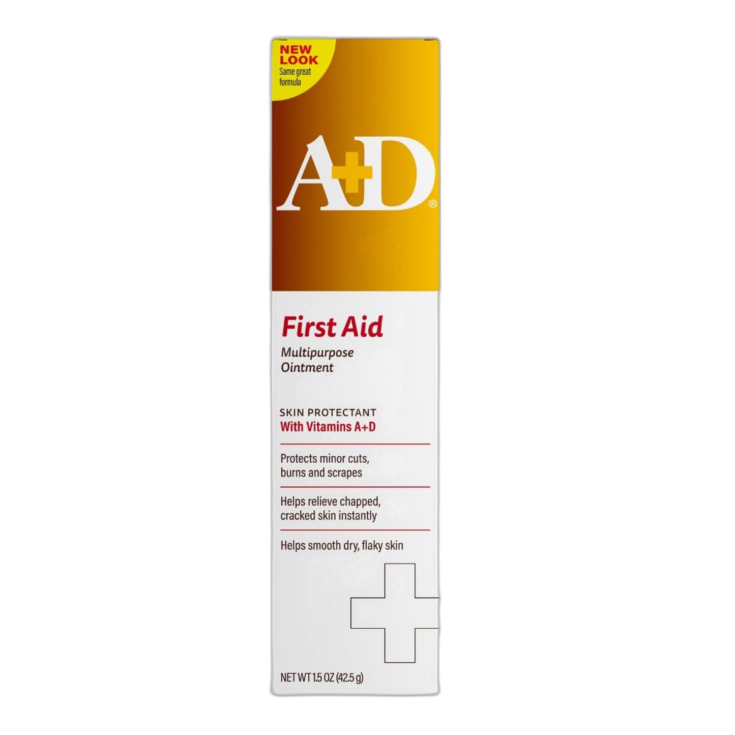 A+D First Aid Healing Ointment - Moisturizing Skin Protectant for Dry Cracked Heels, Elbows, Hands and Lips - Use After Hand Washing, Packaging May Vary, Multicolor – 1.5 oz Tube