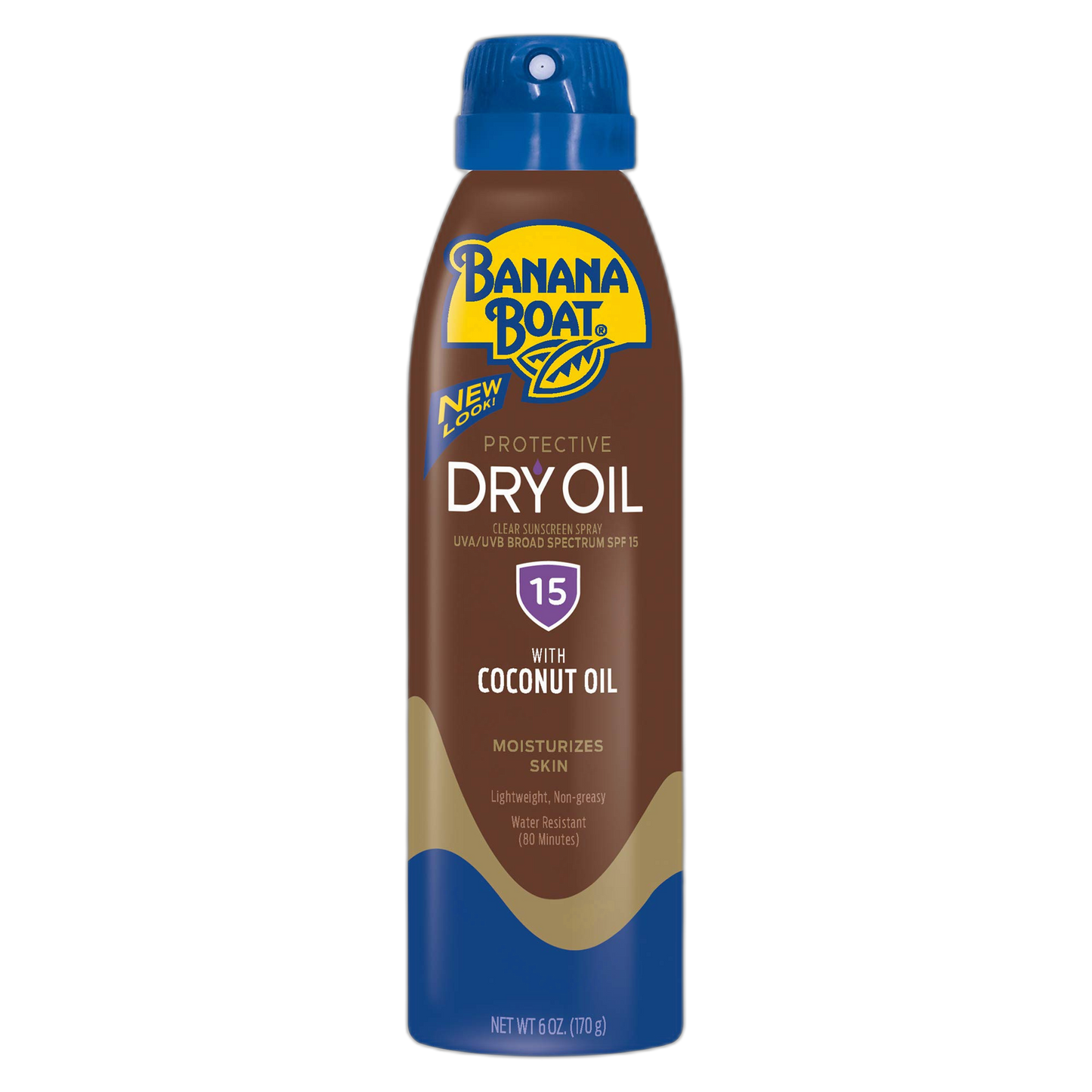 Banana Boat Protective Tanning Dry Oil Clear Spray Sunscreen SPF 15, Oxybenzone Free Sunscreen, 6oz Pack of 3, Packaging may vary