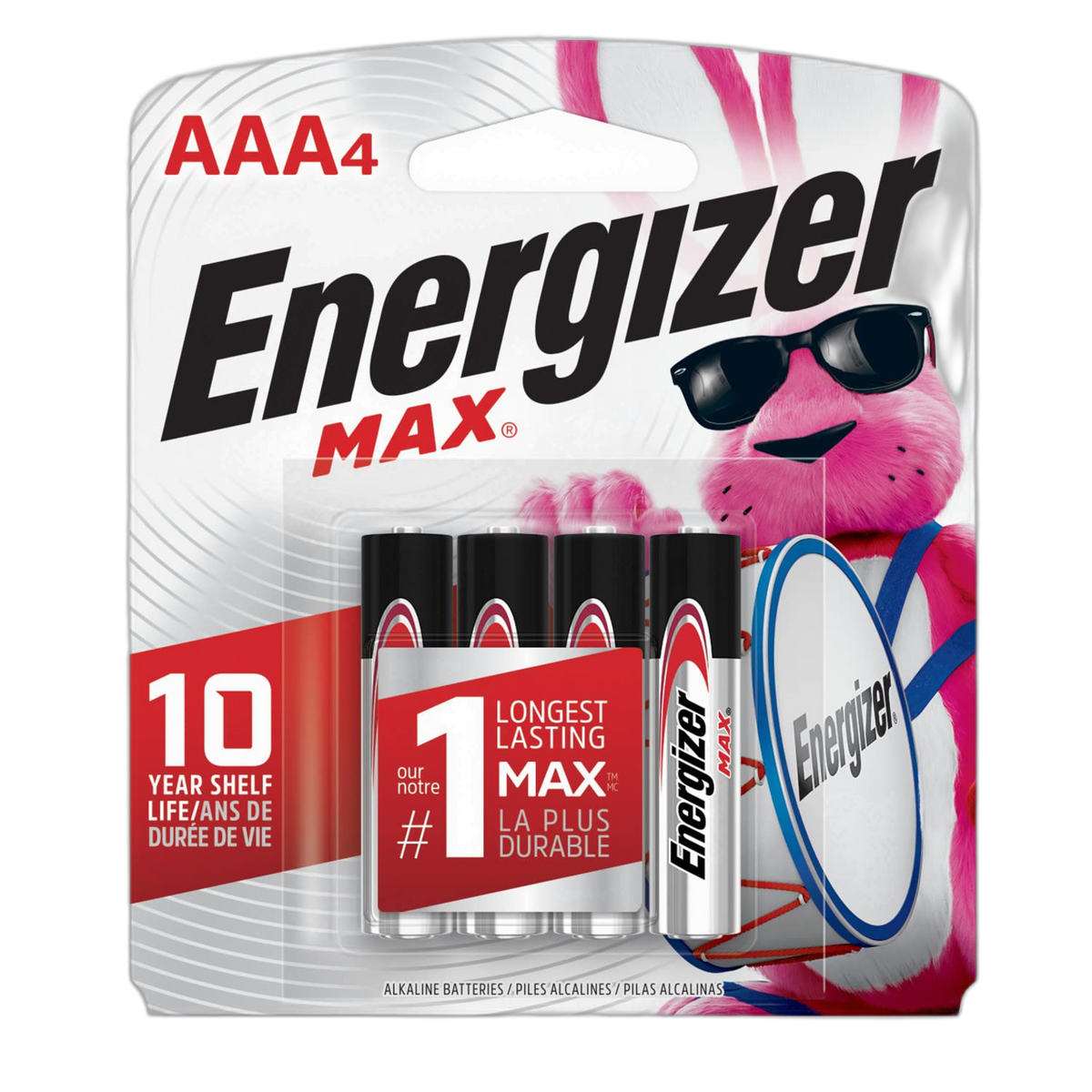Energizer MAX AAA Batteries (4 Pack), Triple A Alkaline Batteries