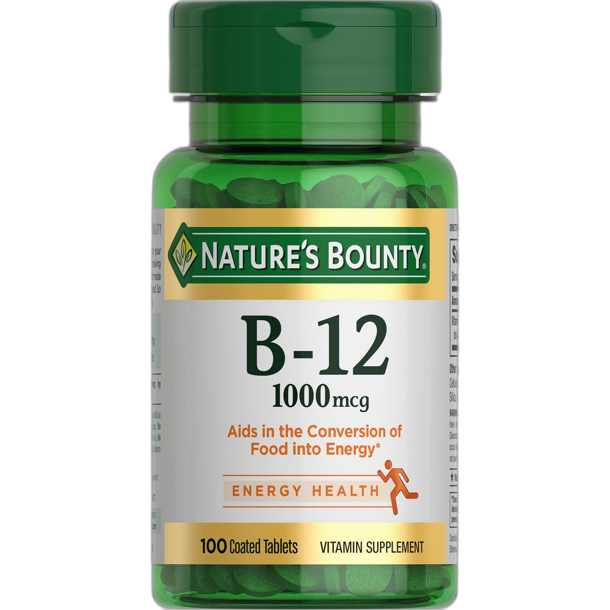 Vitamin B12 by Nature's Bounty, Vitamin Supplement, Supports Energy Metabolism and Nervous System Health, 1000mcg, 100 Tablets