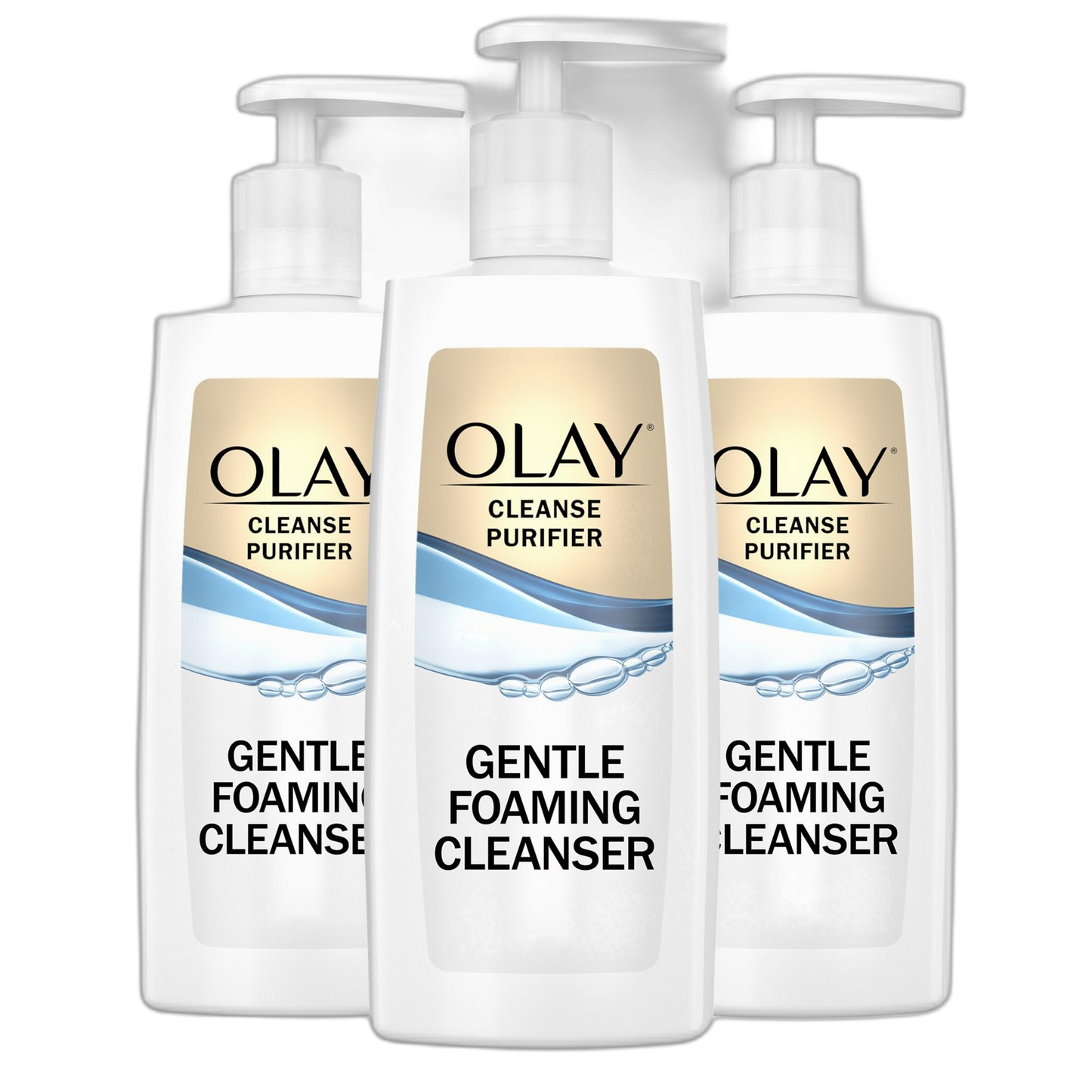 Olay Cleanse Gentle Foaming Face Cleanser for Sensitive Skin, Fragrance Free, 6.7 Fl Oz (Pack of 3)