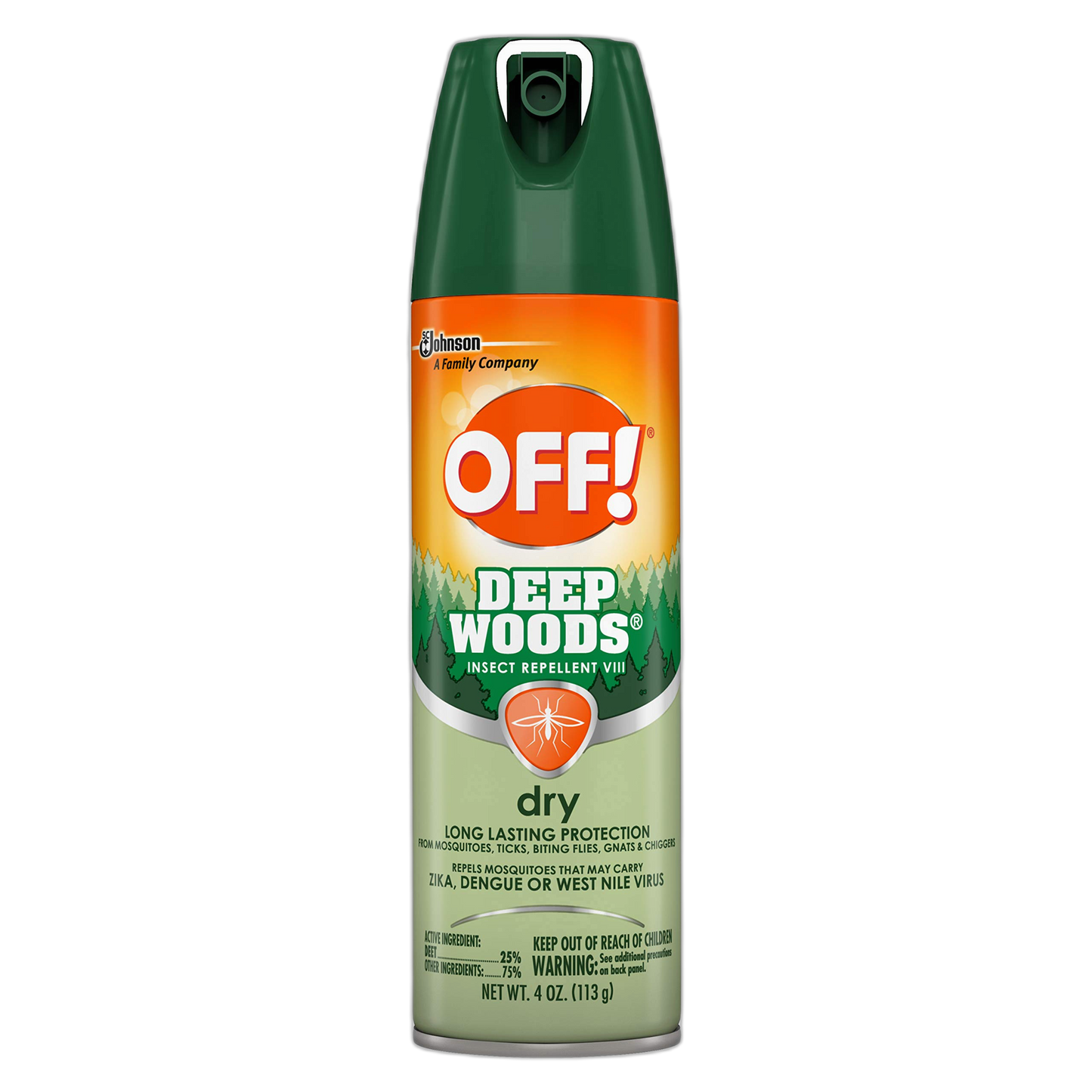 OFF! Deep Woods Insect Mosquito Repellent VIII, DryTouch Technology, Long Lasting Protection 4 oz.