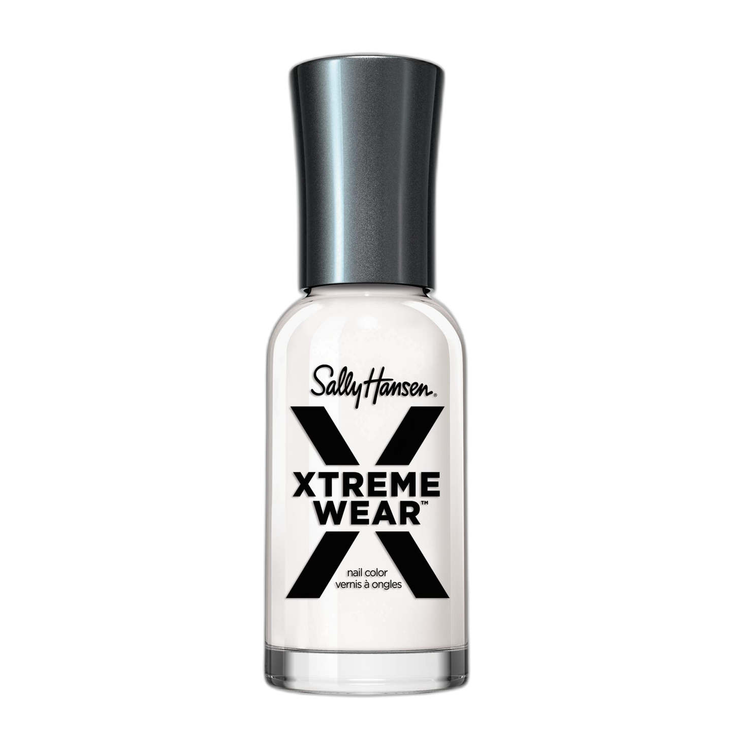 Sally Hansen Xtreme Wear, White On, Long Lasting, Chip Resistant, Semi Opaque, Shiny White Nail Polish