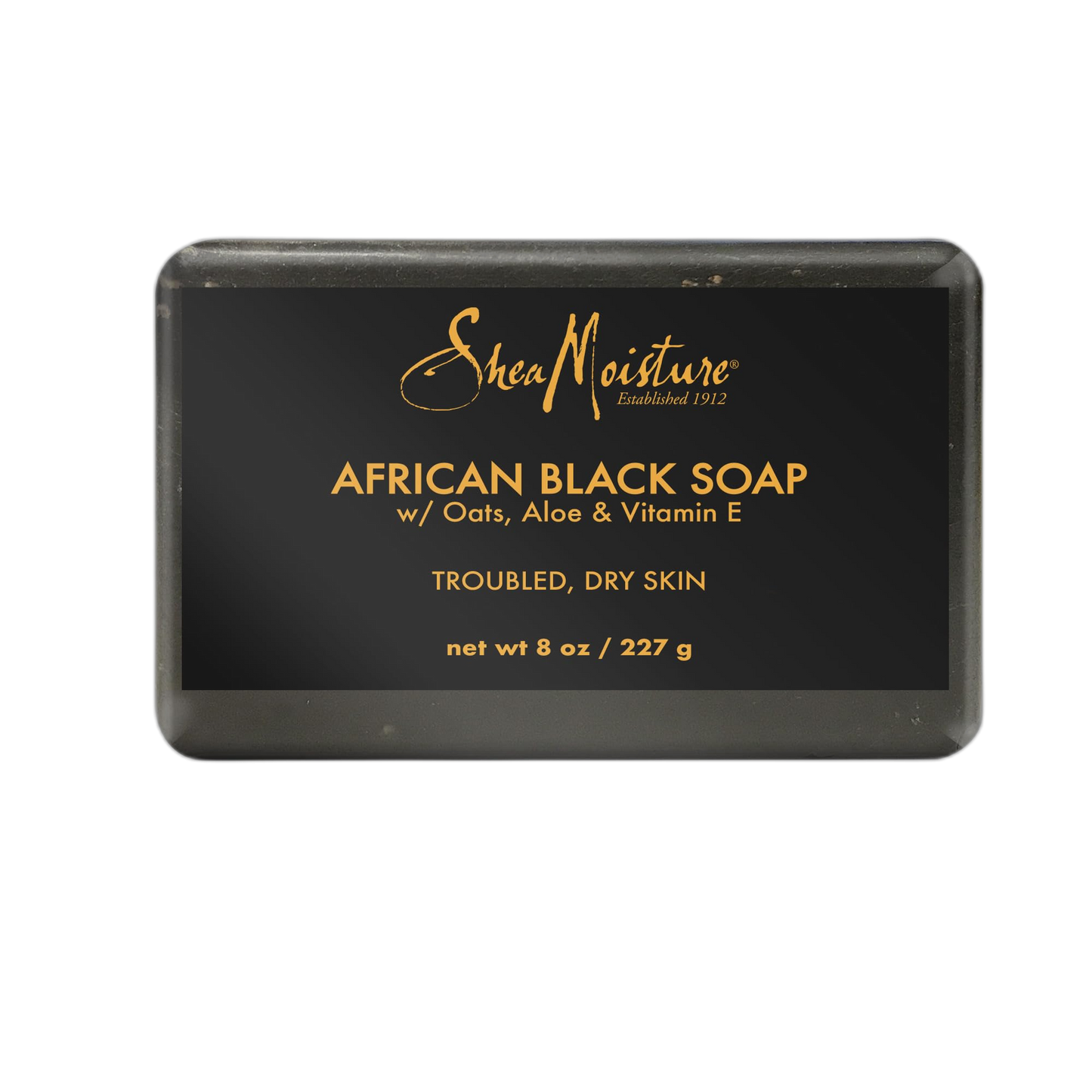 SheaMoisture Bar Soap African Black Soap for Troubled Skin Cleanser with Shea Butter 8 oz