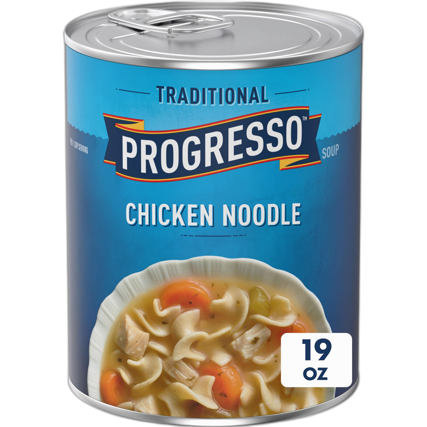 Progresso Soup, Traditional, Chicken Noodle Soup, 19 oz Cans (Pack of 6)