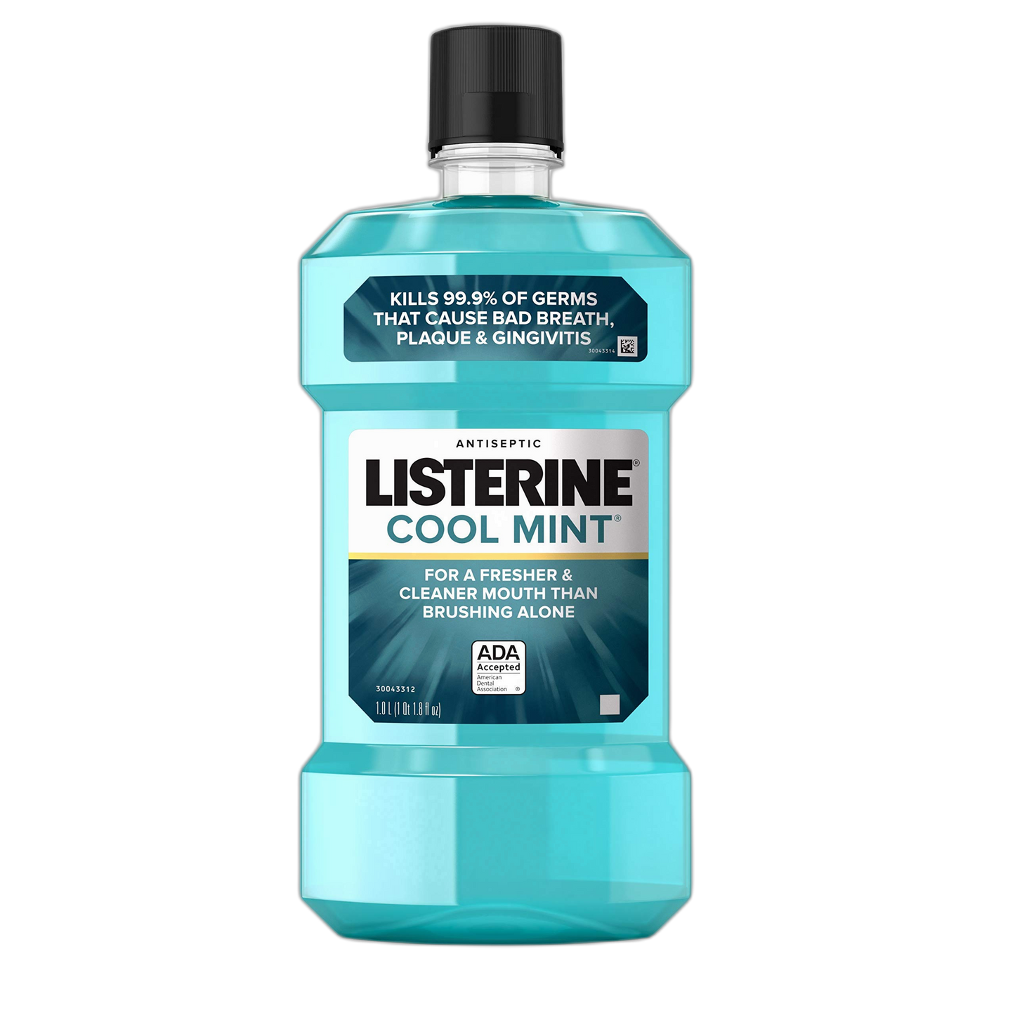 Listerine Cool Mint Antiseptic Mouthwash to Kill 99% of Germs That Cause Bad Breath - Plaque and Gingivitis - Cool Mint Flavor - 1 L