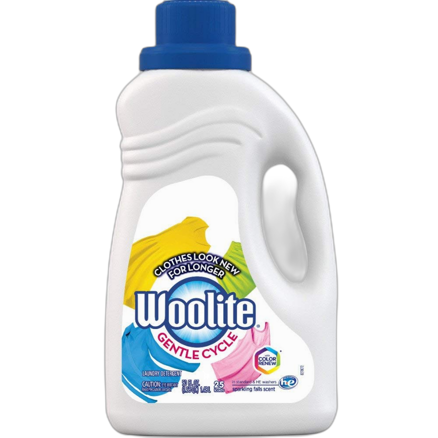 Woolite GENTLE CYCLE Liquid Laundry Detergent, 50 fl oz Bottle, With Color Renew, HE & Regular Washers (Pack of 6)