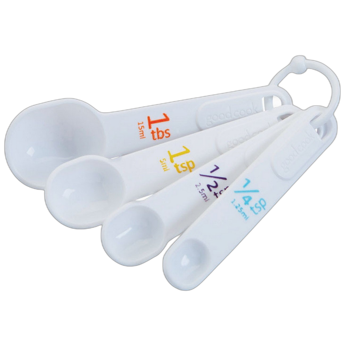 Good Cook 19865 Plastic Measuring Spoons, White