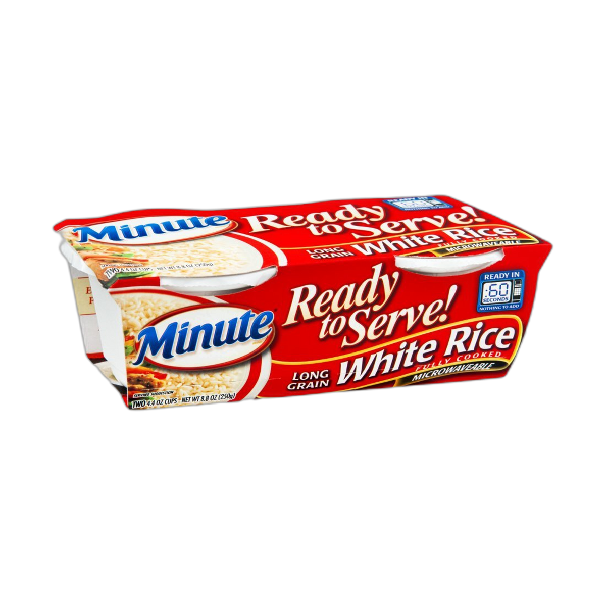 Minute Ready to Serve Long Grain White Rice 2 - 4.4 oz cups (Pack of 8)