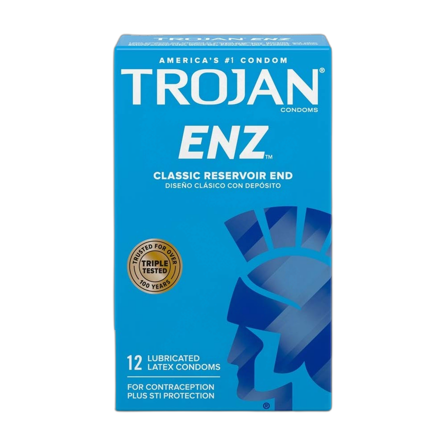 Trojan-Enz Lubricated Latex Condoms-12 ct (Quantity of 3)