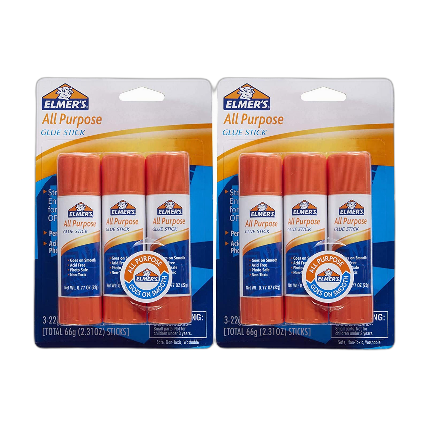 Elmer's All Purpose Glue Stick, Large, 0.77 Oz / 22 G (Pack of 6)
