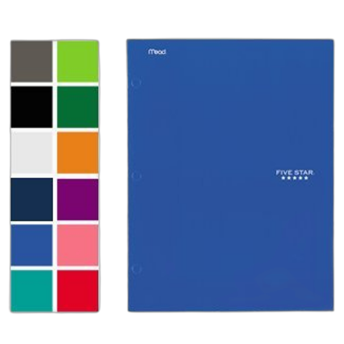 Five Star 4 Pocket Folder, 2 Pocket Folders plus 2 additional Pockets, Color Selected For You, 1 Count (33106)