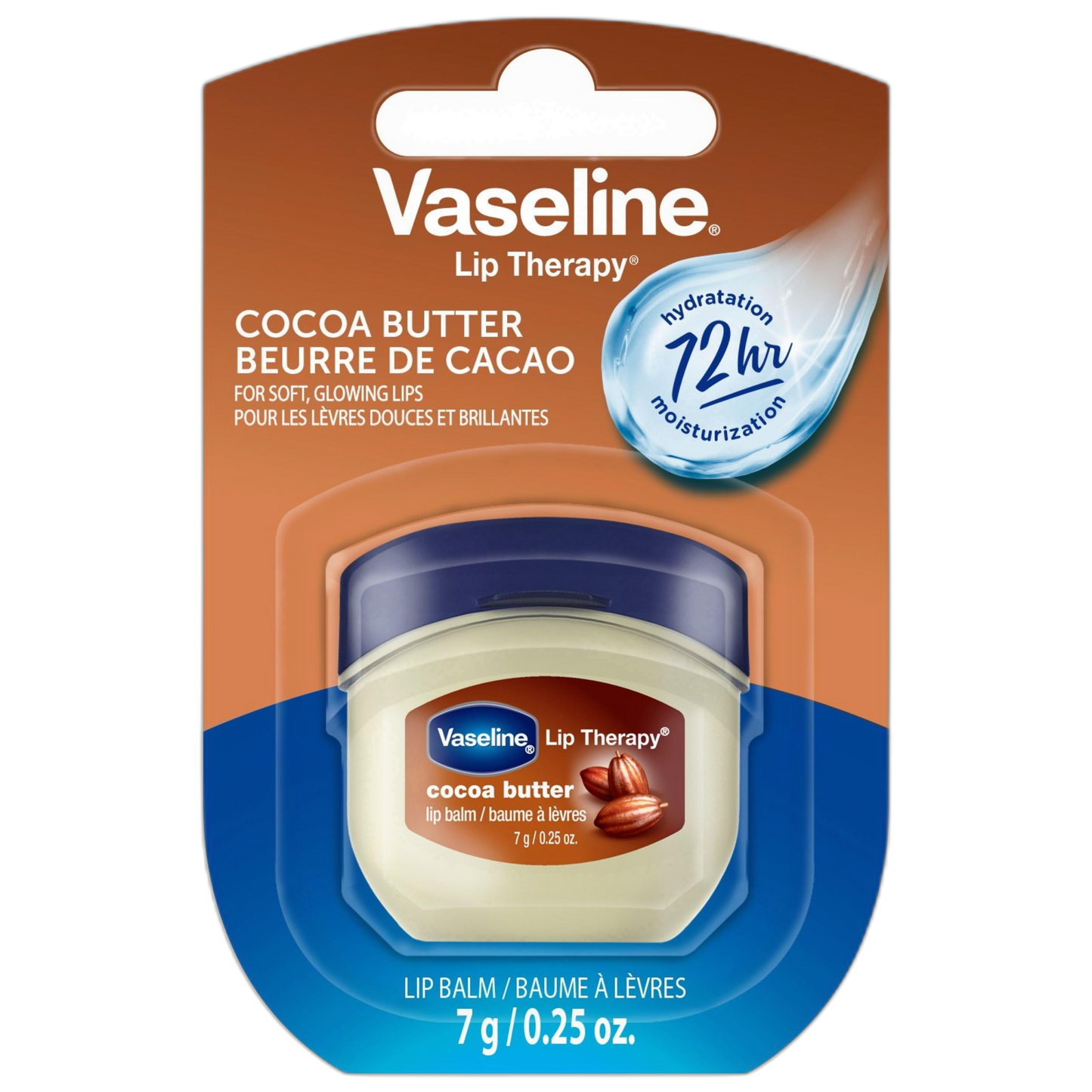 Vaseline Lip Therapy Lip Balm Mini, Cocoa Butter, 0.25 oz
