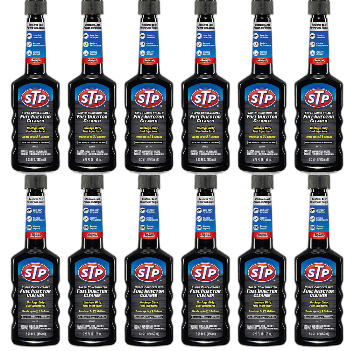 STP Fuel Injector Cleaner, Super Concentrated, Bottles, 5.25 Fl Oz, Pack of 12
