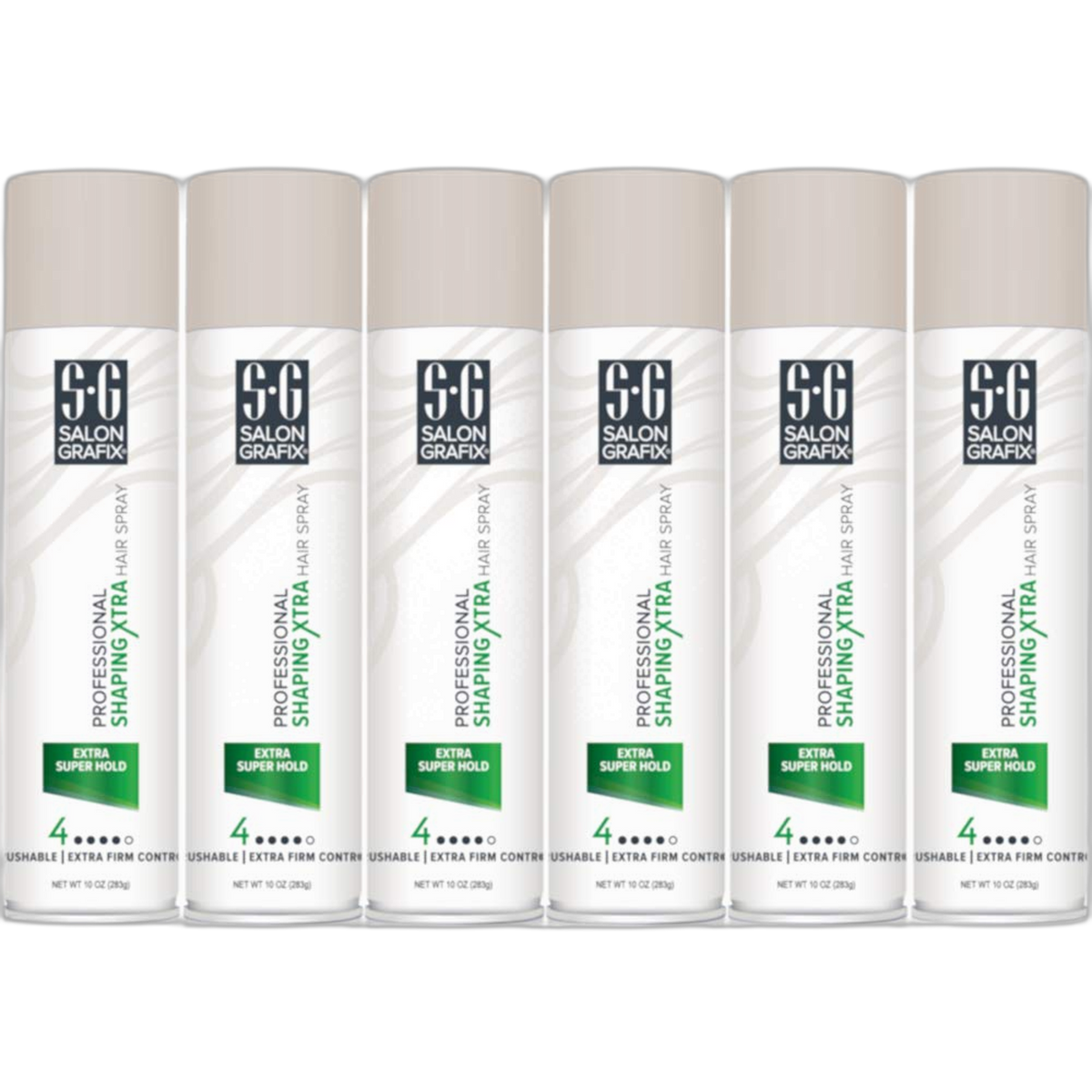 Salon Grafix Profession Shaping Hairspray, Extra Super Hold 4, 10 Oz (Pack of 6)